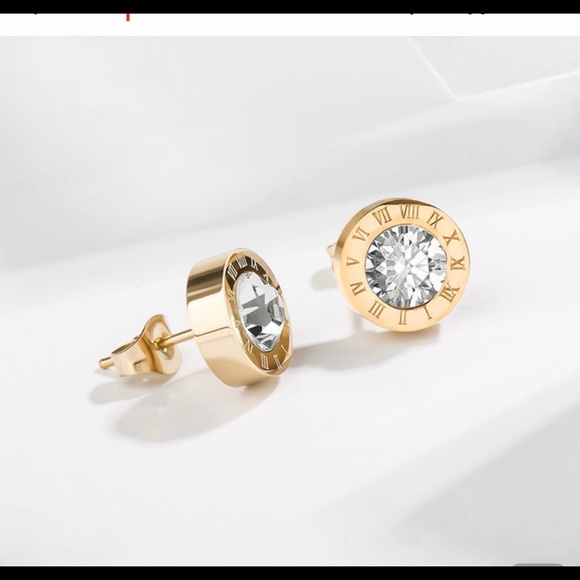 Golden Stainless steel earrings - Picture 2 of 3